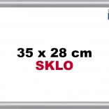 Cadre en plastique argenté 35x28 cm