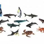 Créatures marines en plastique 8-10 cm mélange de types dans une boîte