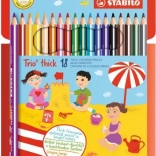 STABILO Trio forte jeu de 18 crayons de couleur