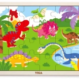 Puzzle en bois dinosaures 24 pièces