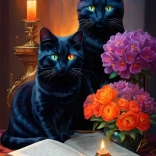 Puzzle chats noirs 500 pièces