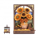 RoboTime Puzzle 3D en bois Tournesols dorés