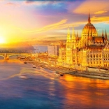 Puzzle Parlement hongrois au coucher du soleil Budapest 1000 pièces