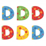 Bigjigs Toys lettre en bois D avec étoiles