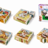 Cubes d’images en bois EICHHORN avec motif de ferme, 9 pcs