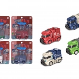 Voiture à inertie 8,5 cm – ambulance, police, pompiers ou éboueurs