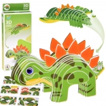 Puzzle 3D modèle en carton – dinosaure stégosaure DIY