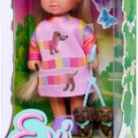 Poupée Evi Love en promenade avec des chiots teckels