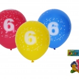 Ballons 30 cm avec le chiffre 6 – lot de 5 pcs