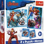 Puzzle 2-en-1 et mémory MARVEL The Avengers