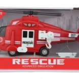 Hélicoptère de pompiers à piles avec lumière et son