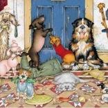 gibsons puzzle panoramique promenade des chiens 636 pièces