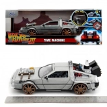 delorean retour vers le futur iii 1:24 modèle en métal avec portes ouvrantes jada toys