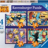 Ravensburger puzzle Moi, moche et méchant 4 – set de 4 puzzles (12–24 pièces)
