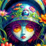 Enjoy puzzle Guerrière fleurie 1000 pièces