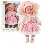 Poupée Sweet Angel en robe fleurie rose 36 cm