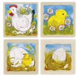 Puzzle évolutif en bois Poule GOKI