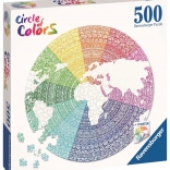 Puzzle Ravensburger Mandala cercle de couleurs 500 pièces