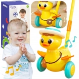 Woopie déambulateur à bouton poussoir sur tige petit canard avec lumières et sons