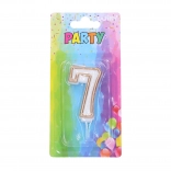 Bougie de fête chiffre 7 – or