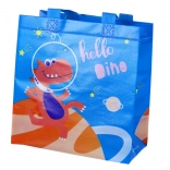 Sac cadeau dinosaure bleu 23 × 21,5 × 11 cm