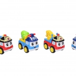 Petite voiture de chantier avec visage 13 cm à friction