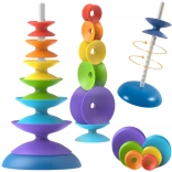 tour spirale colorée WOOPIE – jouet éducatif à empiler pour enfants 10 mois+