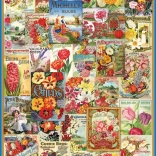 eurographics puzzle catalogue de graines de fleurs 1000 pièces