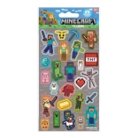 autocollants Minecraft gris, 25 pcs