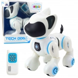 Chiot robot interactif télécommandé – blanc et bleu