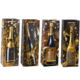 Sac cadeau en papier pour bouteille de champagne 35 × 12 × 9 cm