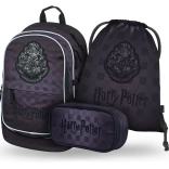 Set scolaire BAAGL Core HARRY POTTER Poudlard noir – sac à dos, trousse et sac