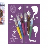 Feutres à souffler avec pochoirs La Reine des Neiges