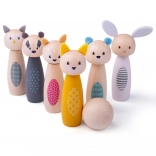 Quilles en bois animaux de la forêt BIGJIGS TOYS