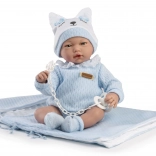 Guca poupée réaliste bébé avec sons 38 cm
