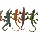 Ensemble de lézards en caoutchouc avec ventouse dans la boîte