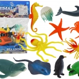 Set de 12 figurines d’animaux marins