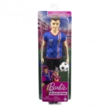 Poupée Ken de football en maillot bleu