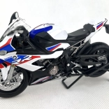 Moto BMW S1000RR à l'échelle 1:12 blanc