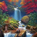 Puzzle Chutes mystérieuses en automne 1000 pièces