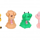 Animaux compressibles avec yeux bulbés 8 cm