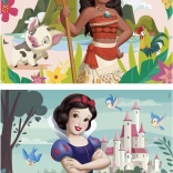 Puzzle en bois Disney Princesses Vaiana et Blanche-Neige 2×50 pièces