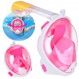 Masque de snorkeling intégral rose S/M