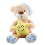 Ourson en peluche avec étoile bleu 23 cm