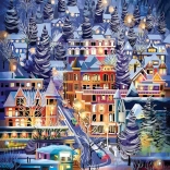 Puzzle Ville de ski 500 pièces