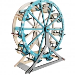 Puzzle 3D en bois grande roue turquoise