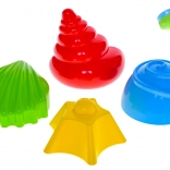 Set de moules à sable – coquillages 7–9 cm, 4 pcs