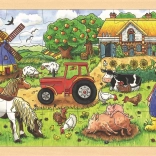 Puzzle en bois Ferme de Monsieur Miller - 24 pièces