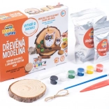 MODELO pâte à modeler en bois – chouettes, pâte autodurcissante pour la création