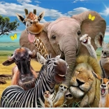 Peinture diamant Safari selfie 30 × 40 cm